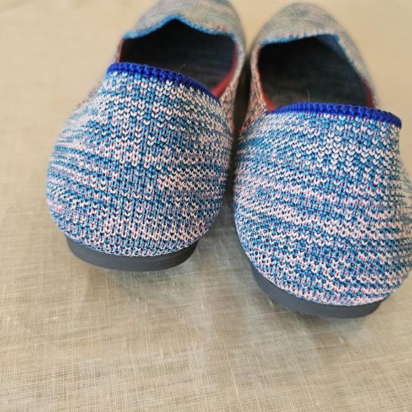 Rothy's The Flat In Turquoise Melange Round Toe Slip-On Flat Womens Shoes Sz 8 - Picture 6 of 14